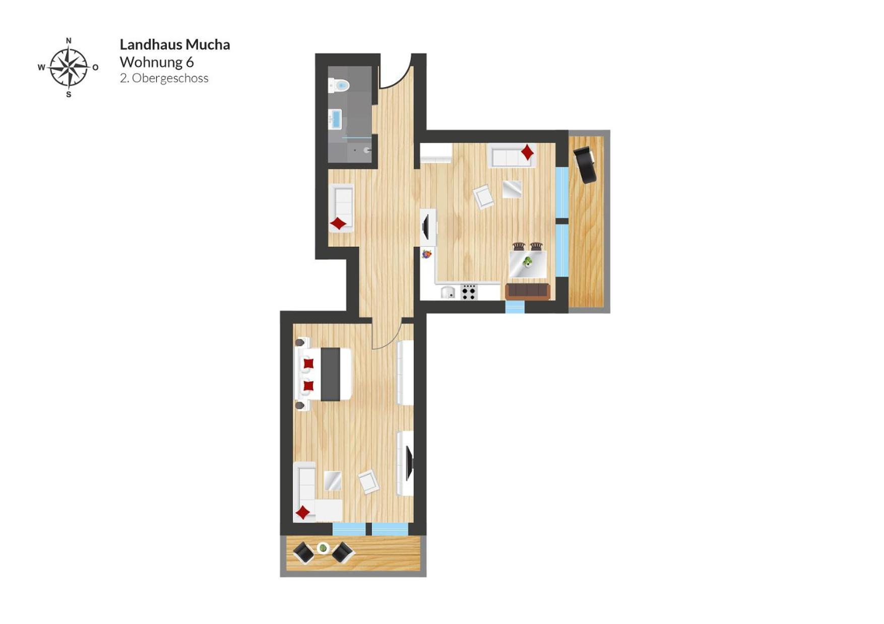 Landhaus Mucha - Ferienwohnungen - Naturpark Partner Болстерланг Екстериор снимка